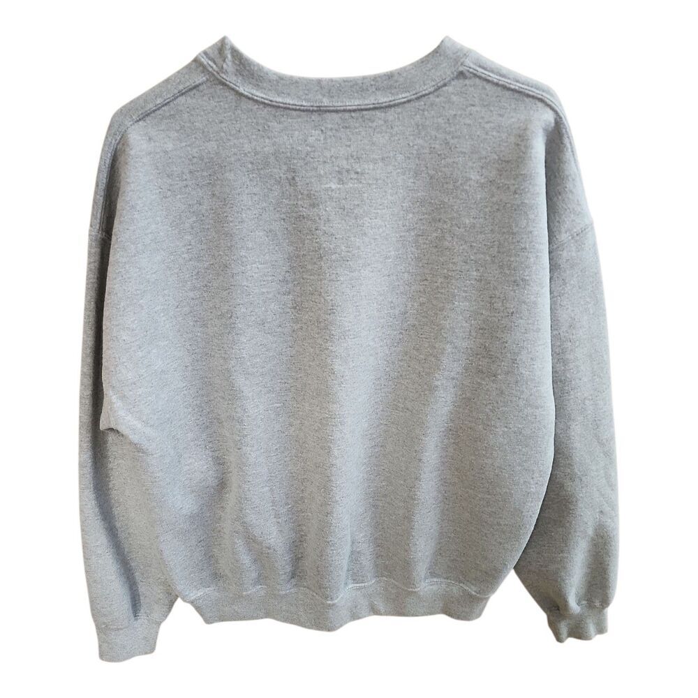 Gildan Taft High Oil-Tech Wildcats Gray Crewneck Sweatshirt Size L College Retro - Picture 2 of 7